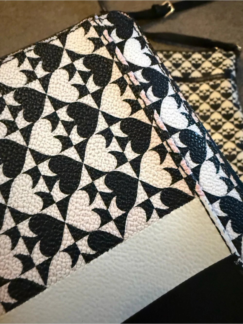 kate spade Black and White Geometric Stripe Crossbody Bag & matching wallet